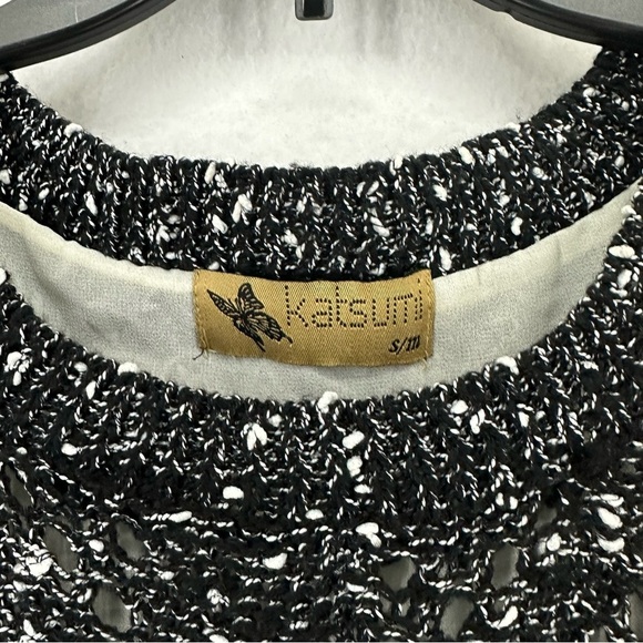 Katsumi Layered Long Sleeve Crewneck Pullover Knit Sweater S/M Gray - Picture 3 of 9